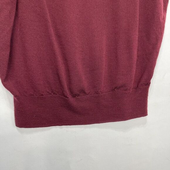 Uniqlo Wool Blend Women Knit Top Large Red Burgundy - Picture 11 of 16